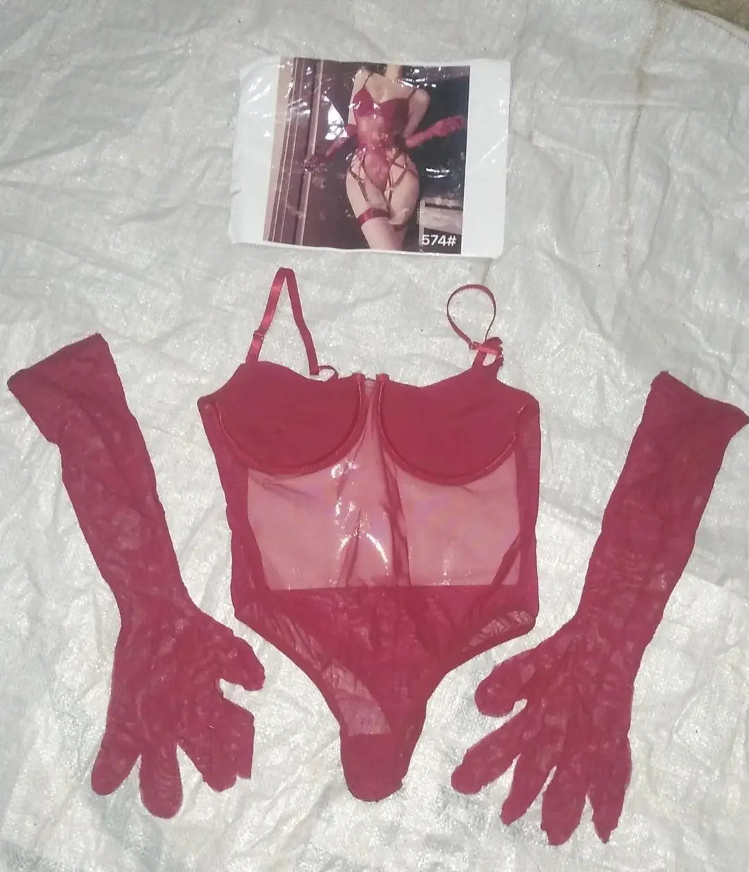 Golves & Garter Belt BodySuit